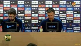 وقائع المؤتمر الصحفي لمدرب برشلونة لويس انريكي الخاص بمباراة الغد أمام أتلتيكو مدريد