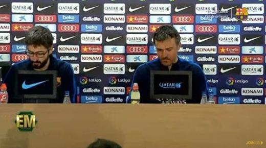 وقائع المؤتمر الصحفي لمدرب برشلونة لويس انريكي الخاص بمباراة الغد أمام أتلتيكو مدريد