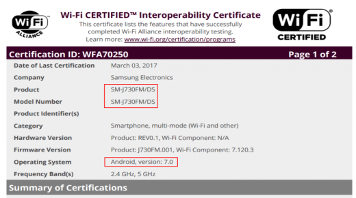 توقعات بصدور هاتف Galaxy J7 2017 نهاية شهر ابريل مزود بنظام نوجا 7.0