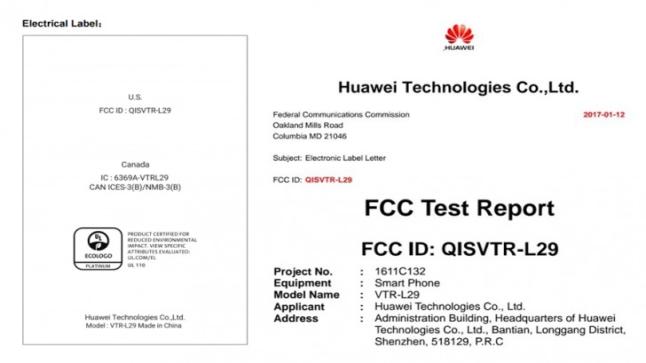 حصول هاتف Huawei P10 على مصادقة من قبل لجنة الاتصالات الأمريكية FCC