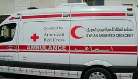 طائرة مجهولة تستهدف مقر الهلال الأحمر السوري في مدينة إدلب شمالي سوريا