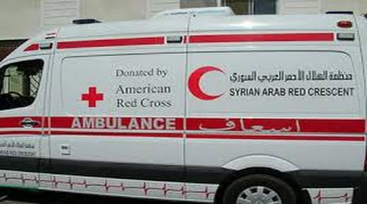 طائرة مجهولة تستهدف مقر الهلال الأحمر السوري في مدينة إدلب شمالي سوريا