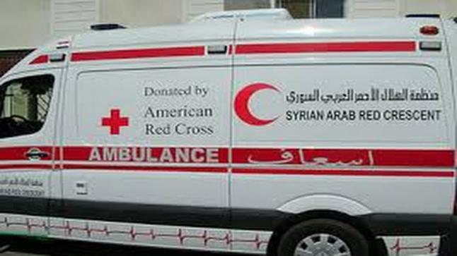 طائرة مجهولة تستهدف مقر الهلال الأحمر السوري في مدينة إدلب شمالي سوريا