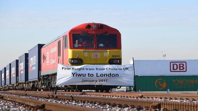 أول قطار للبضائع يوصل الصين بالمملكة المتحدة يصل الى وجهته الأخيرة لندن