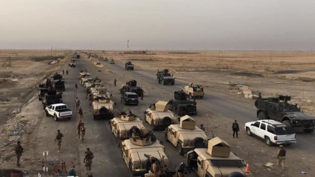 الحشد الشعبي يبني ساترا ترابيا في مدينة القيارة ضد السيارات المفخخة