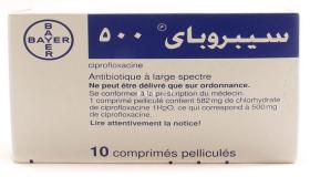 نشرة أقراص سيبروباي Ciprobay مضاد حيوي واسع المجال