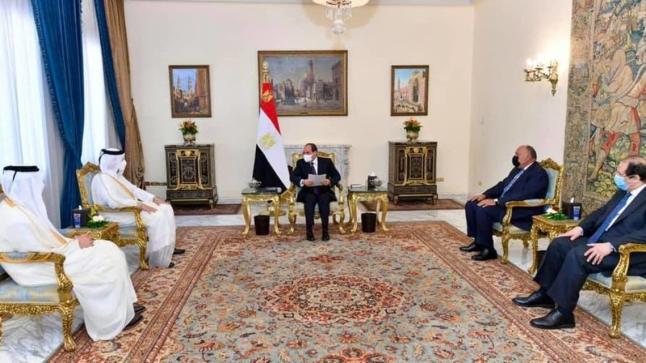 دعوة للسيسي لزيارة الدوحة.. مباحثات مصرية قطرية في القاهرة