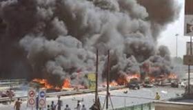 مقتل سبعة أشخاص وجرح آخرين بعد تفجير سوق شمالي بغداد