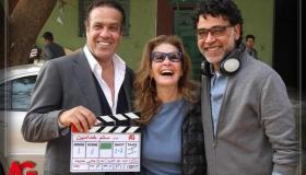 الفنانة يسرا تبدأ تصوير مشاهدها في مسلسل سلم الخدامين في ديكور منطقة شعبية خاص بالعمل