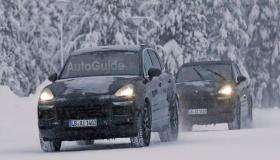 صور تجسسية لسيارة كايين التي بدأت شركة بورش بإختبارها في الأجواء الباردة