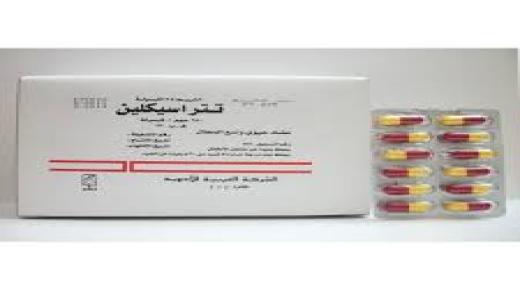 نشرة كبسولات تتراسيلكين Tetracycline يعالج العدوي البكتيرية