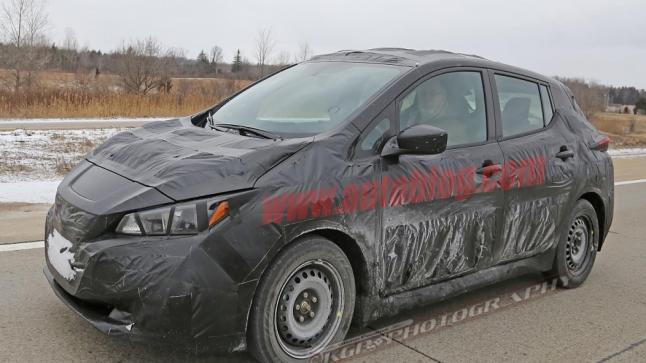 تقرير عن سيارة ليف الكهربائية الجديدة الخاصة بشركة نيسان مع صور تجسسية في أثناء إختبارها