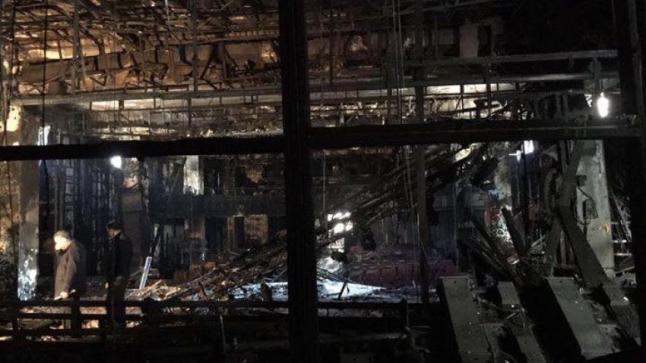 بالصور مسرح الليسيه بالقاهرة بعد الحريق الهائل الذي حدث صباح اليوم