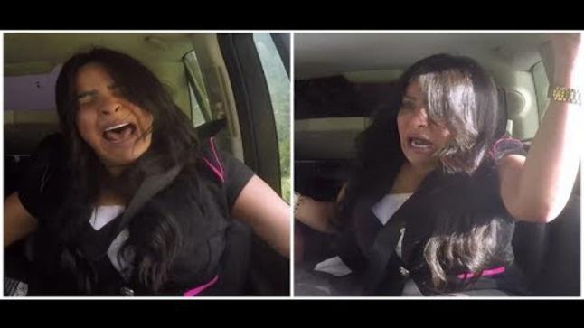 بالفيديو سقوط الفنانة هدي من اعلي جبل لبنان في برنامج المقالب